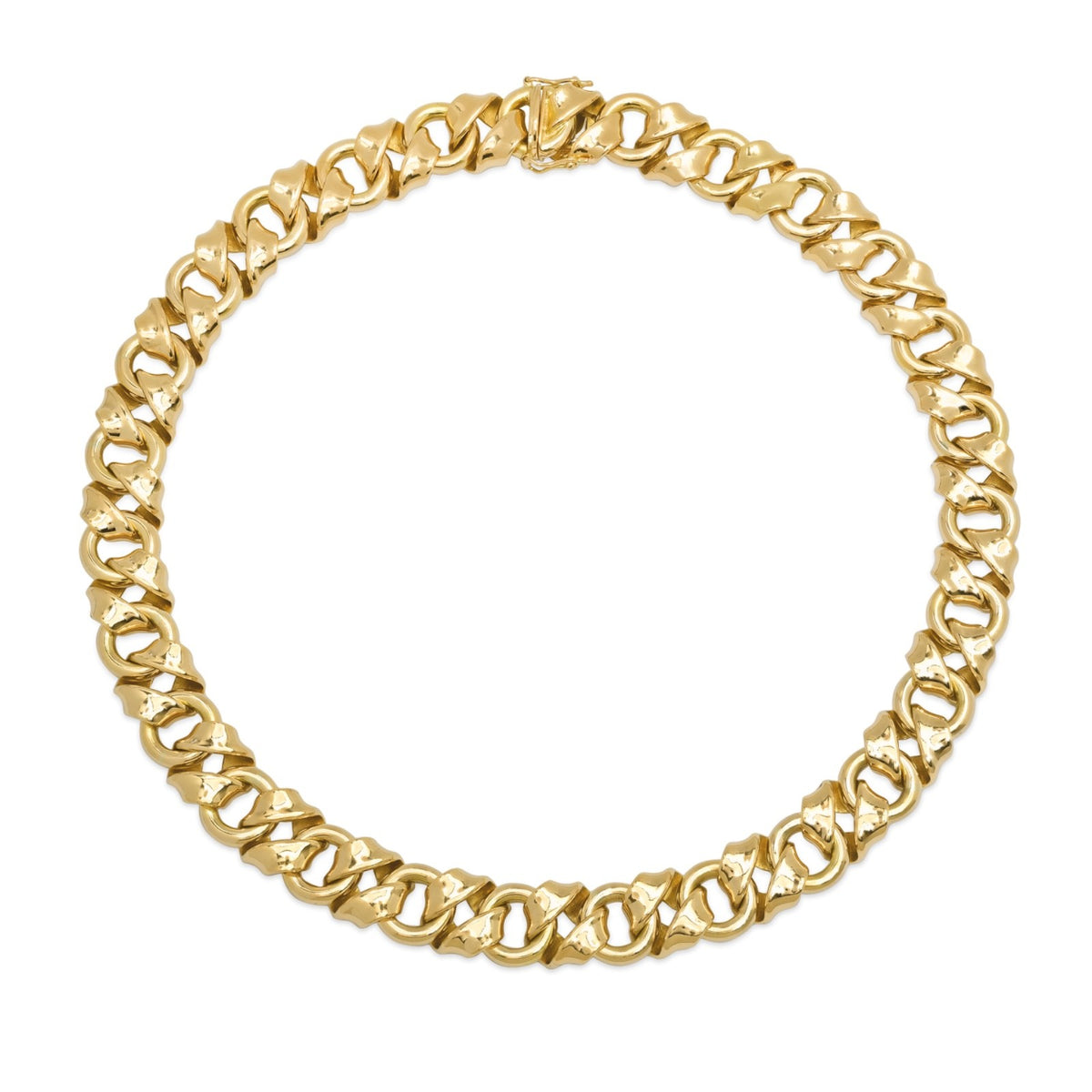Vintage Tiffany & Co 18K Gold Heavy Sculptural Link Necklace 170g