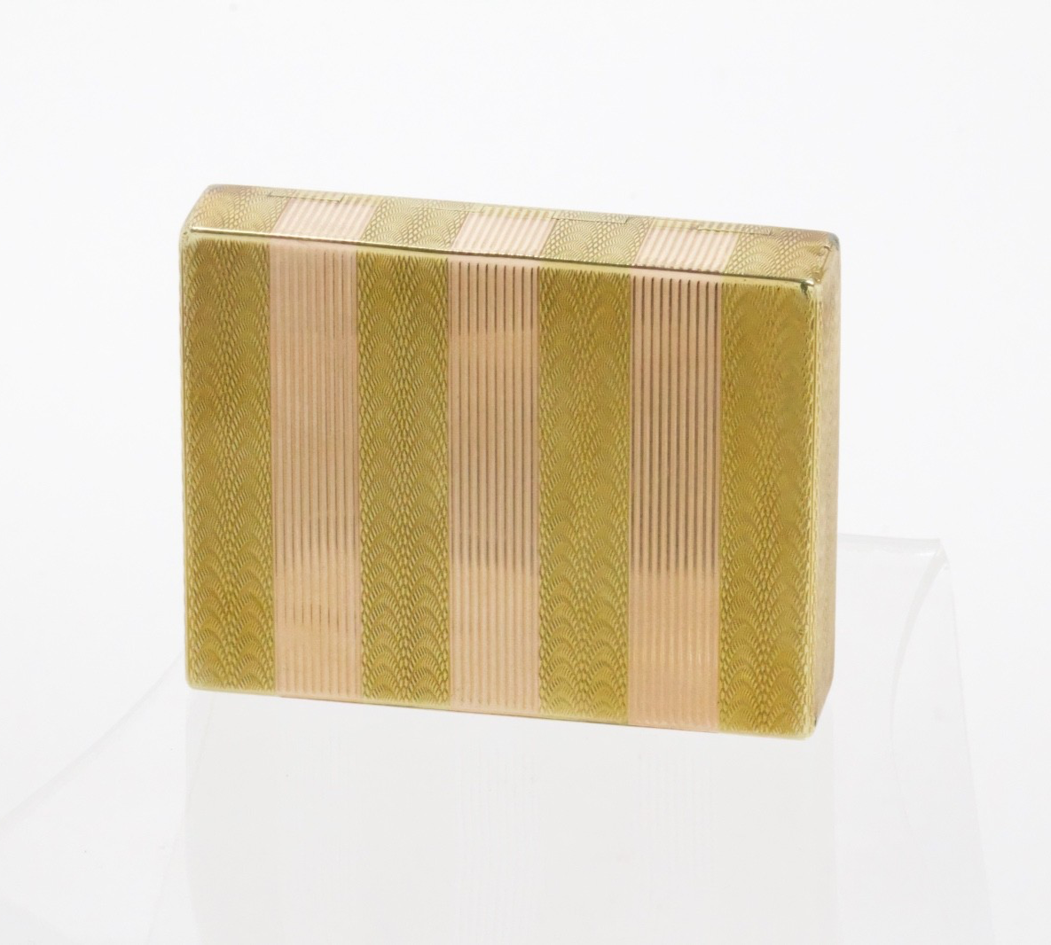 Antique 14K Two-Tone Rose Yellow Gold Cigarette Box Niderost & Taber SF 115g