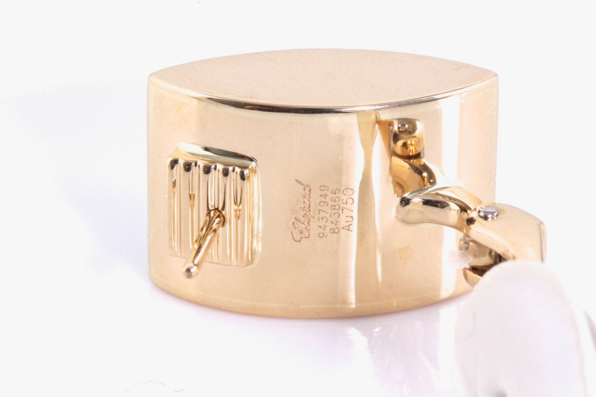 Chopard 18K Yellow Gold Diamond Pavé Clip Earrings 2.53 CTW w/ Certificate