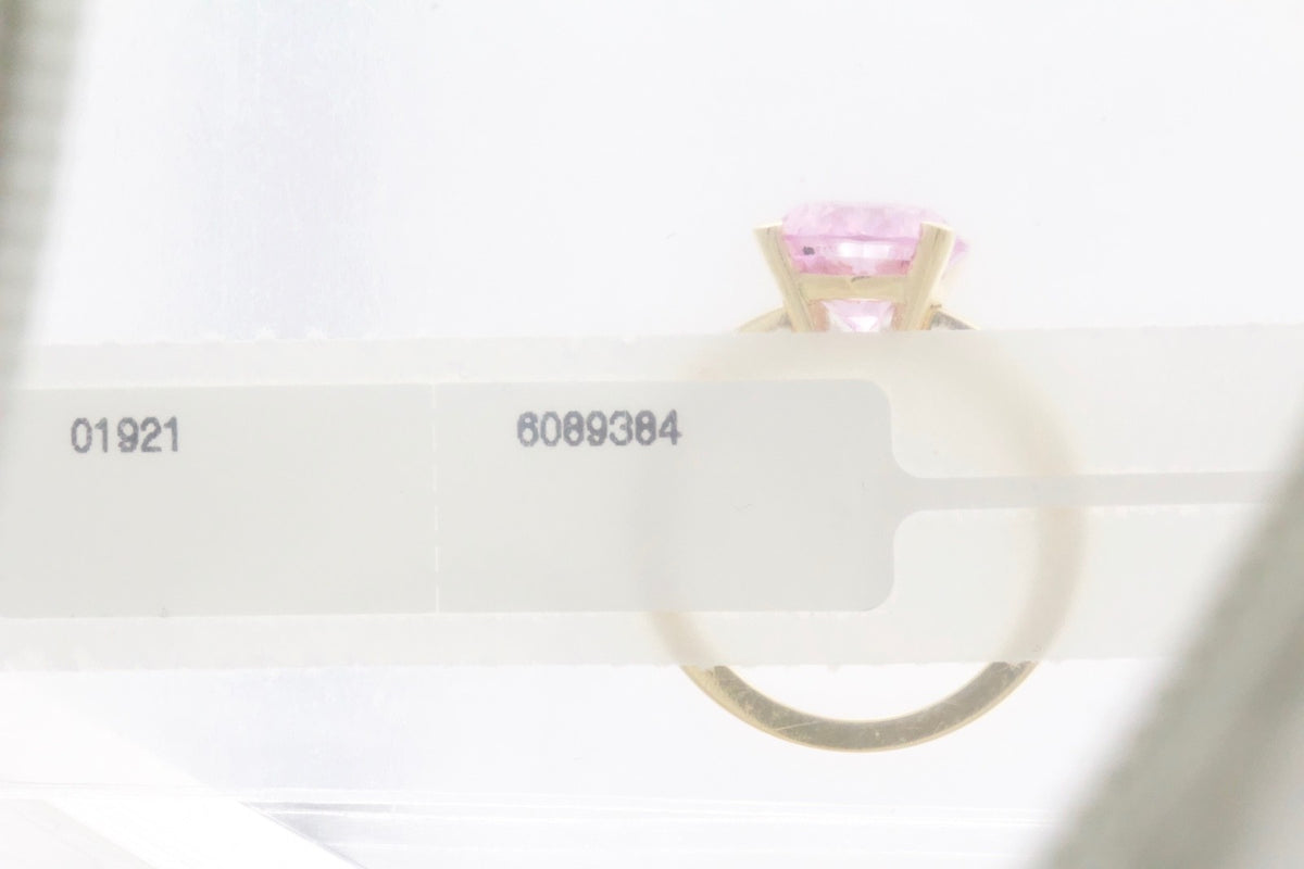 Chopard So Happy Happy Diamond Ring 18K Yellow Gold Pink Lucite Size 53 or 6.25