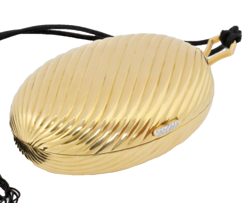 Heavy 18K Gold 563g Vintage Diamond Compact Evening Clutch Case