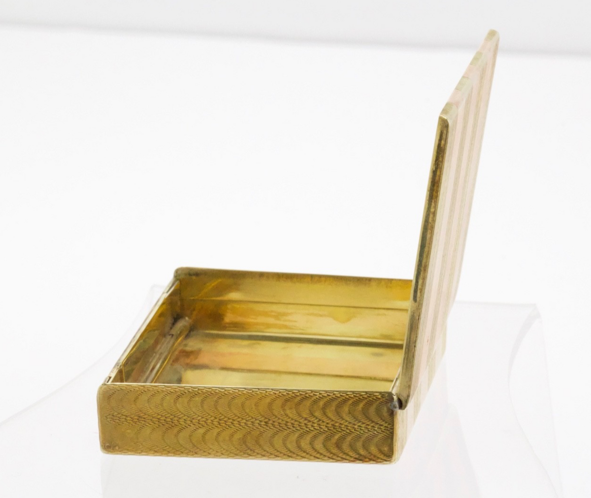 Antique 14K Two-Tone Rose Yellow Gold Cigarette Box Niderost & Taber SF 115g