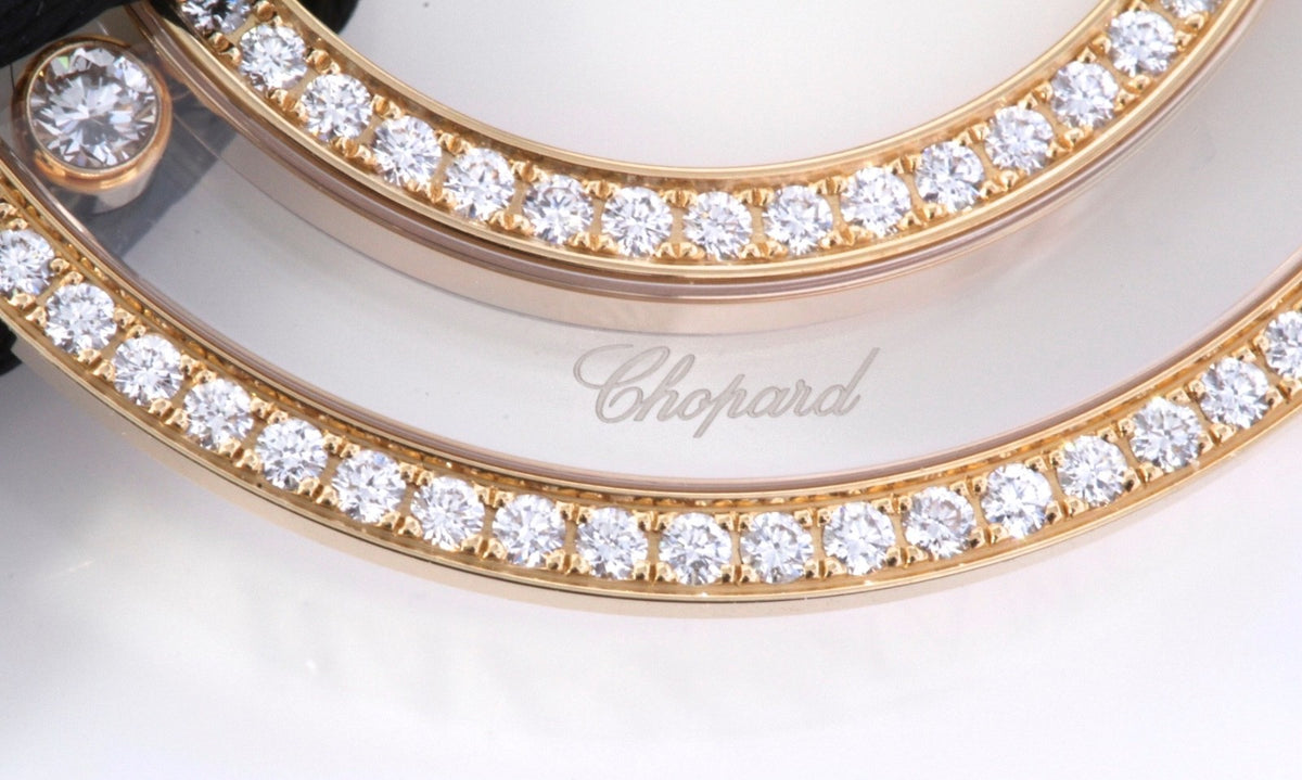 Chopard Happy Diamonds Pendant 18K Gold 1.47ct Diamond Large w/Box & Cert
