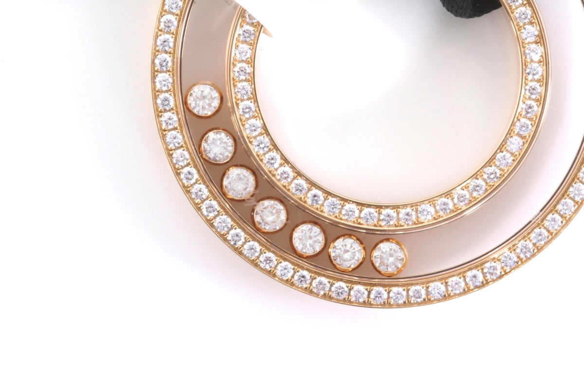 Chopard Happy Diamonds Pendant 18K Gold 1.47ct Diamond Large w/Box & Cert