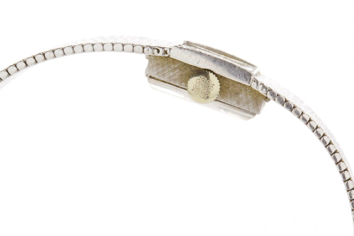 Patek Philippe 18K White Gold Diamond Ladies Watch Ref 3319 Mesh Bracelet c.1965