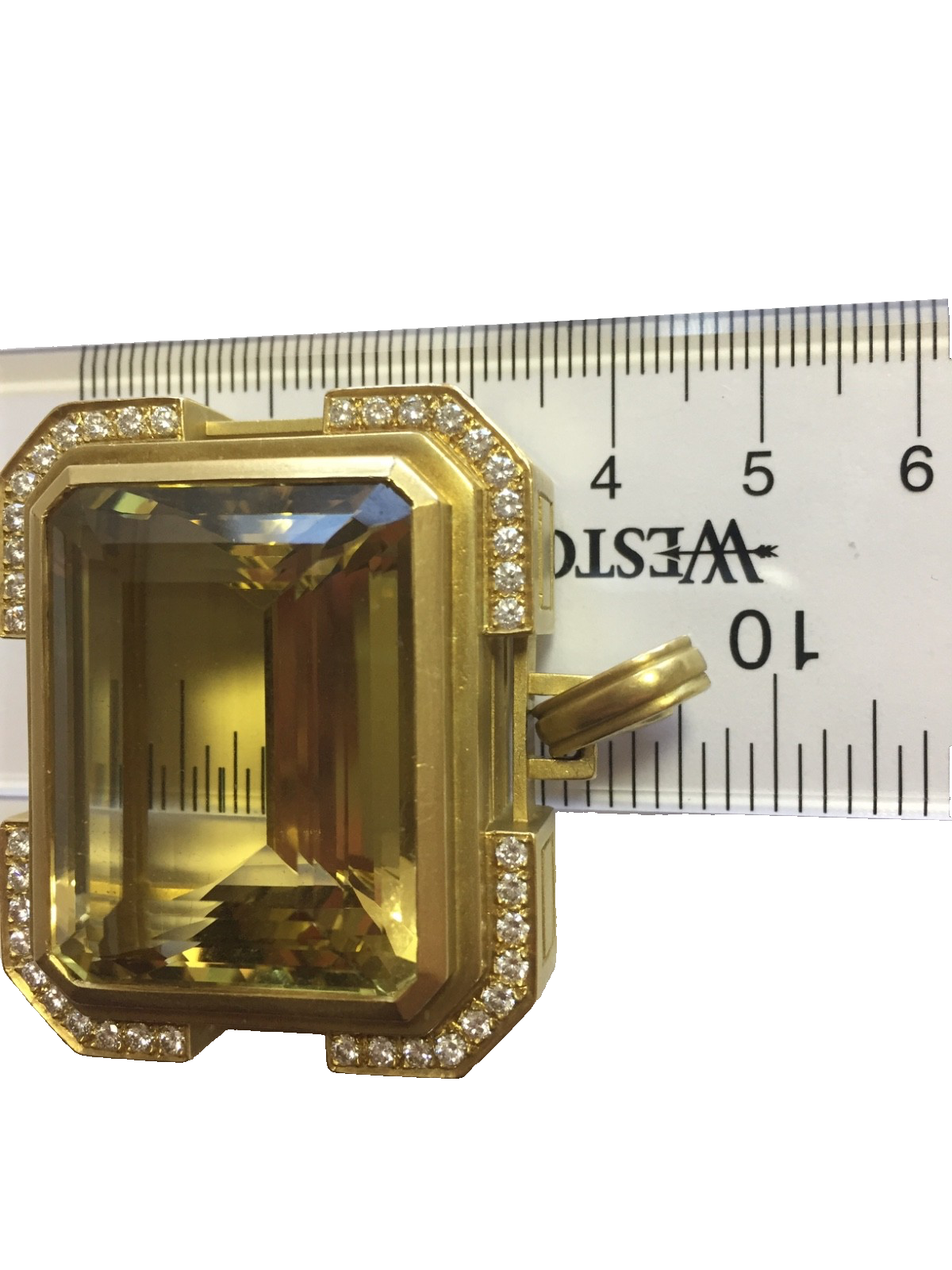Barry Kieselstein-Cord 18K Gold 70ct Citrine Diamond Pendant 70g 1997