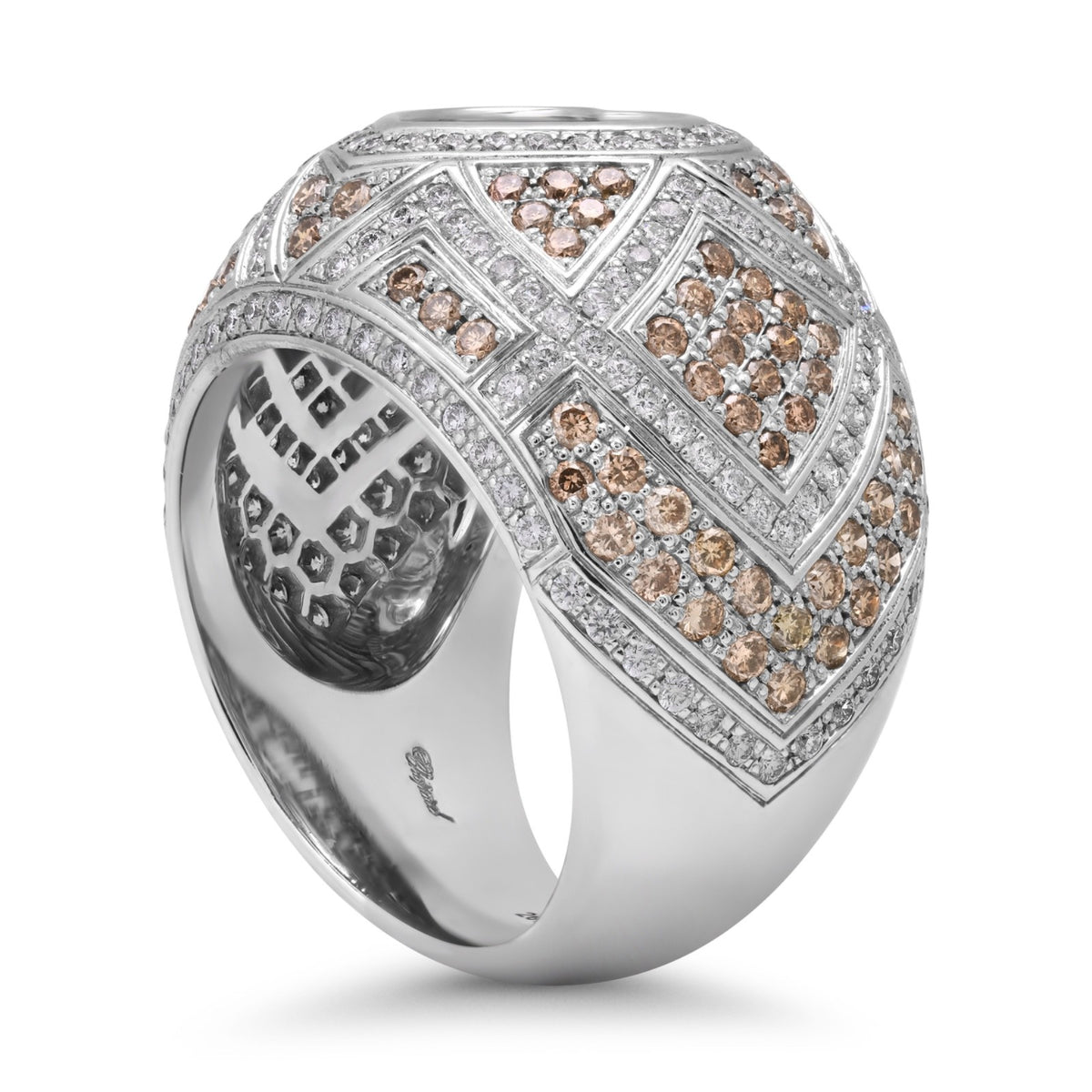 Chopard White Champagne Diamond Ring Chopard 18K White Gold Ring 2.17 ctw Round