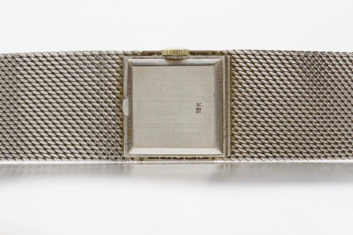 Patek Philippe 18K White Gold Diamond Ladies Watch Ref 3319 Mesh Bracelet c.1965