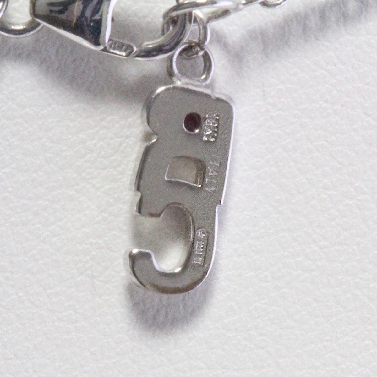 Roberto coin letter "N" diamond necklace and white gold