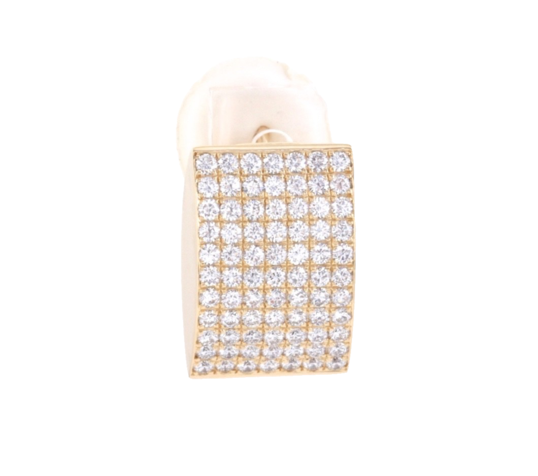 Chopard 18K Yellow Gold Diamond Pavé Clip Earrings 2.53 CTW w/ Certificate
