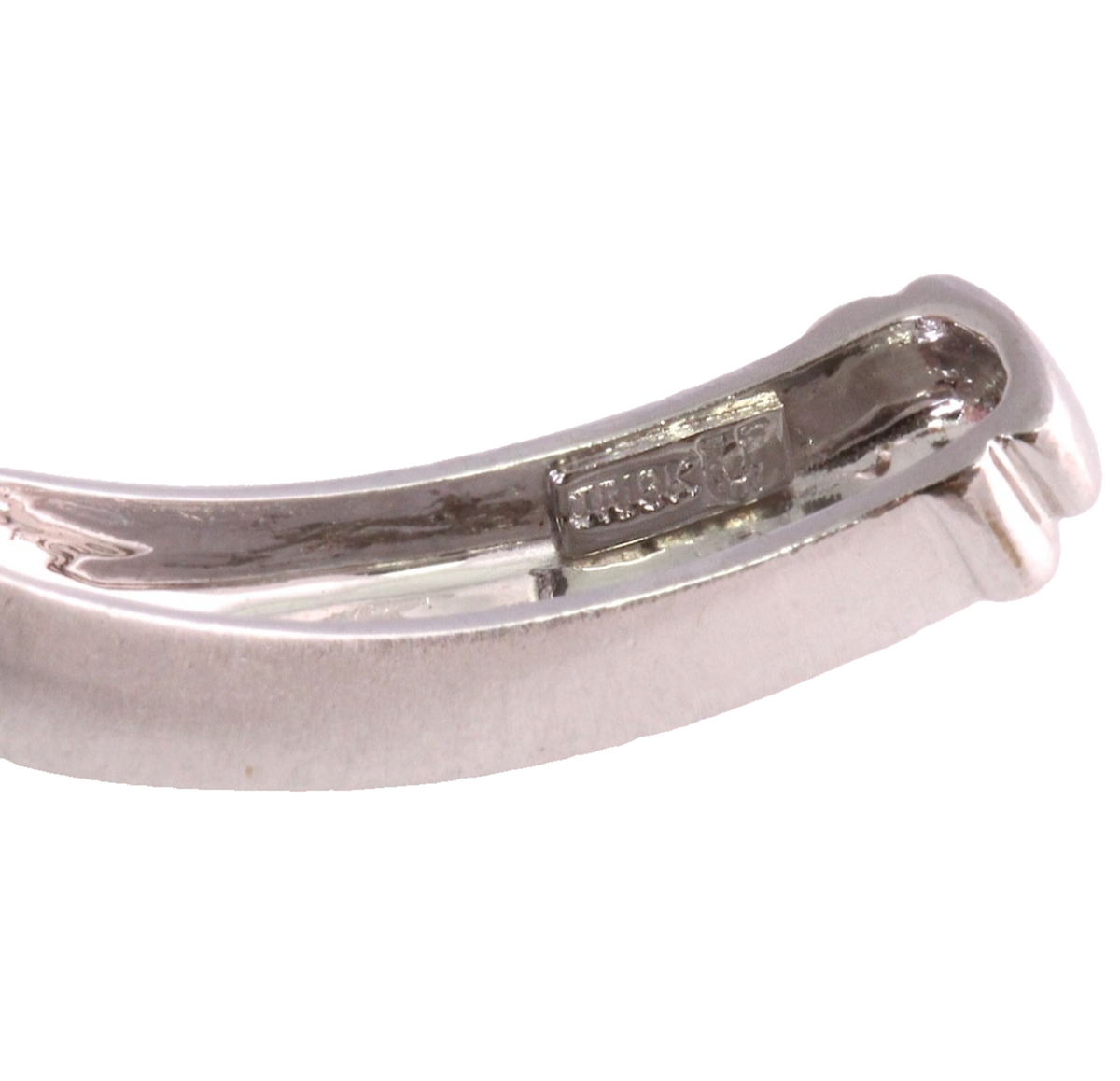 Judith Ripka 18K White Gold Diamond Hinged Bangle Bracelet 3.5ct 36g