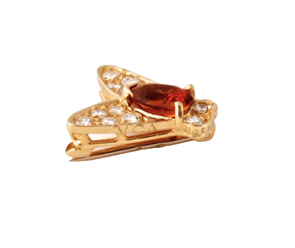Van Cleef & Arpels 18K Yellow Gold Citrine Diamond Fly Insect Brooch Pin VCA