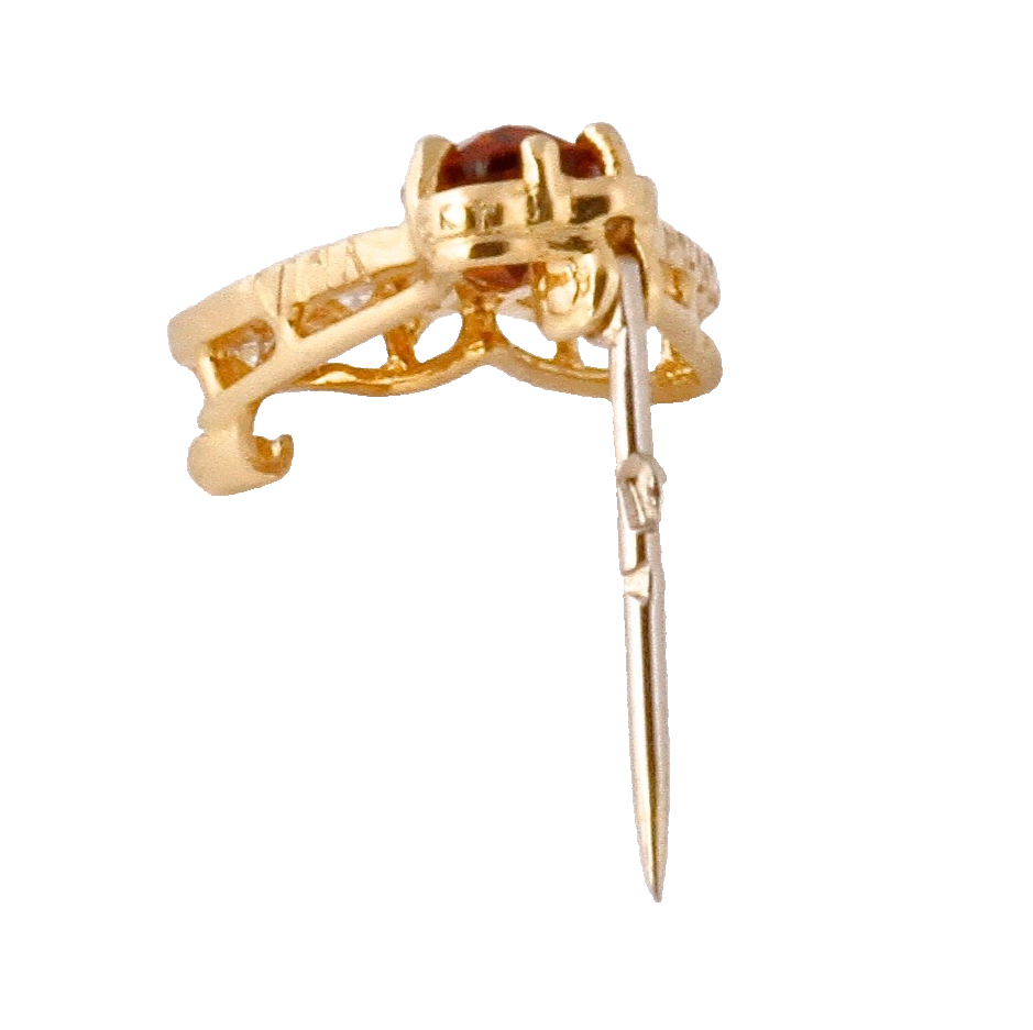 Van Cleef & Arpels 18K Yellow Gold Citrine Diamond Fly Insect Brooch Pin VCA