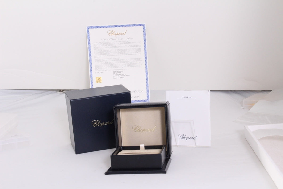Chopard So Happy Diamond in Lucite Pendant (18K White Gold, chain+ certificate).