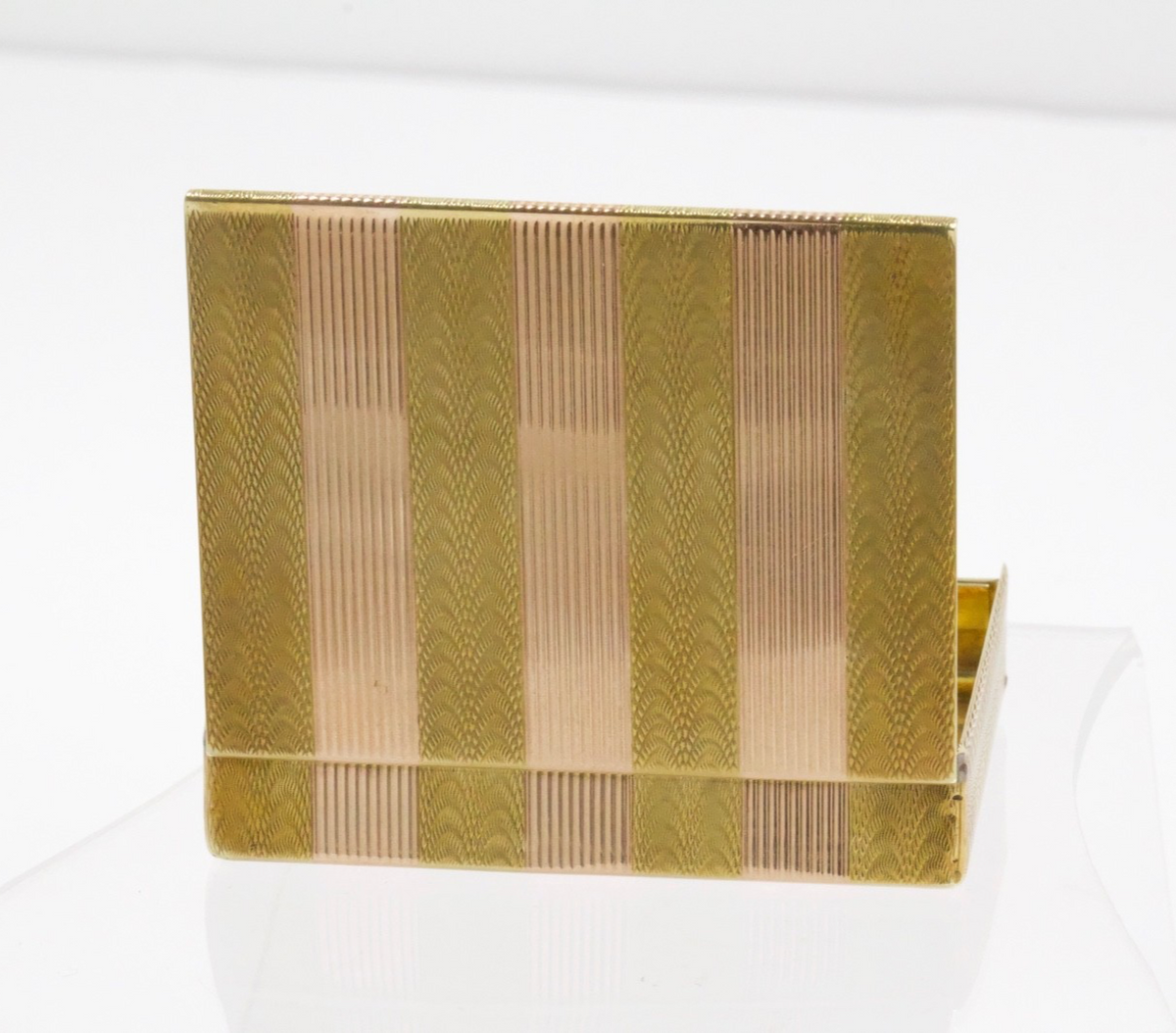 Antique 14K Two-Tone Rose Yellow Gold Cigarette Box Niderost & Taber SF 115g