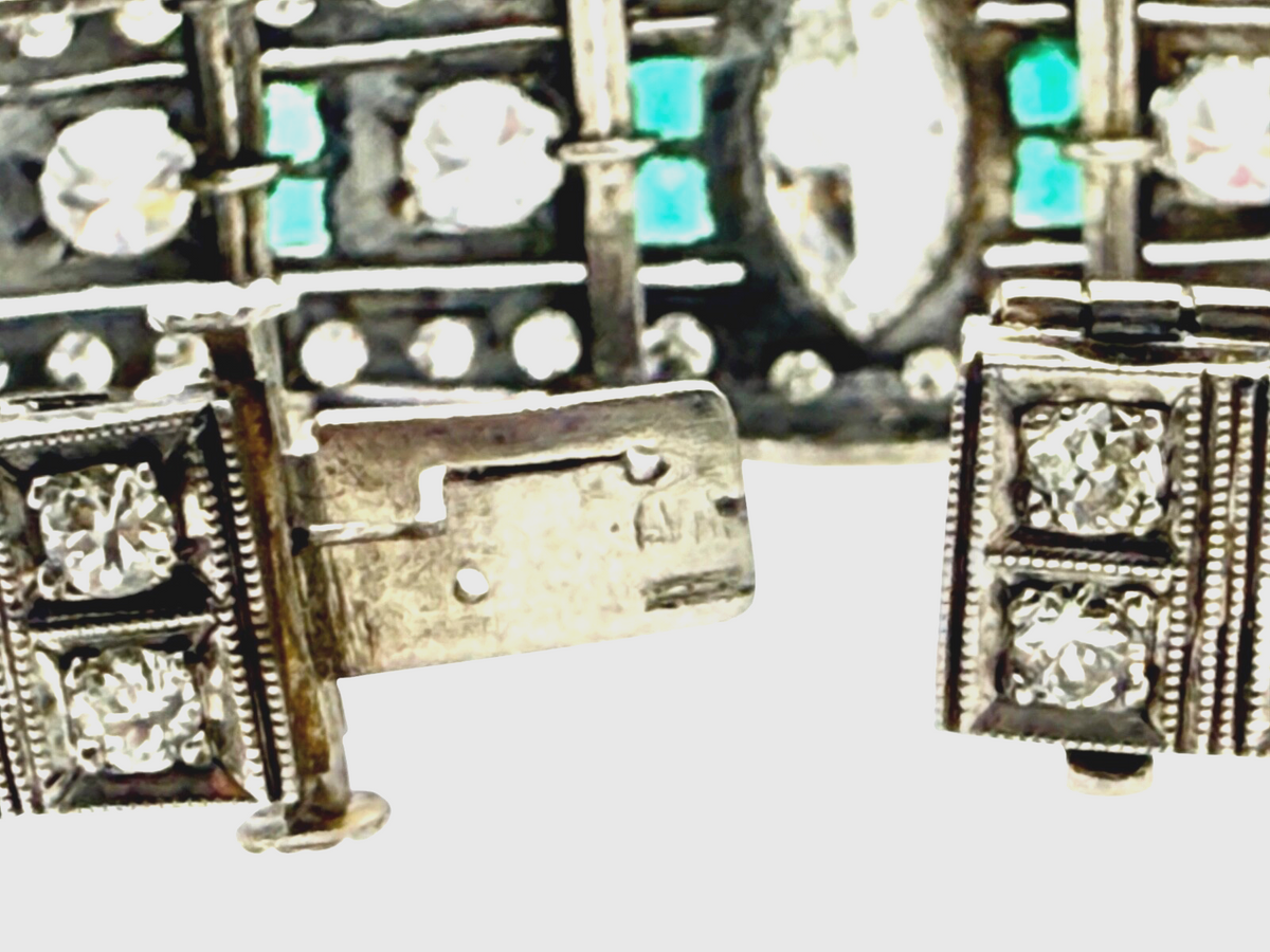 Antique Art Deco Platinum Bracelet · 1.25 ct Marquise Diamond · 3.50 ct