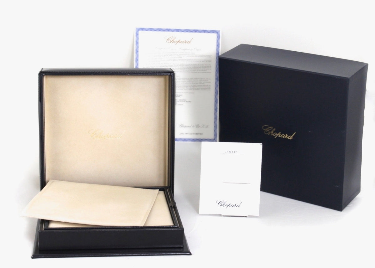 Chopard 18K Rose Gold Happy Diamonds 5 Floating Diamonds Necklace 14.5″