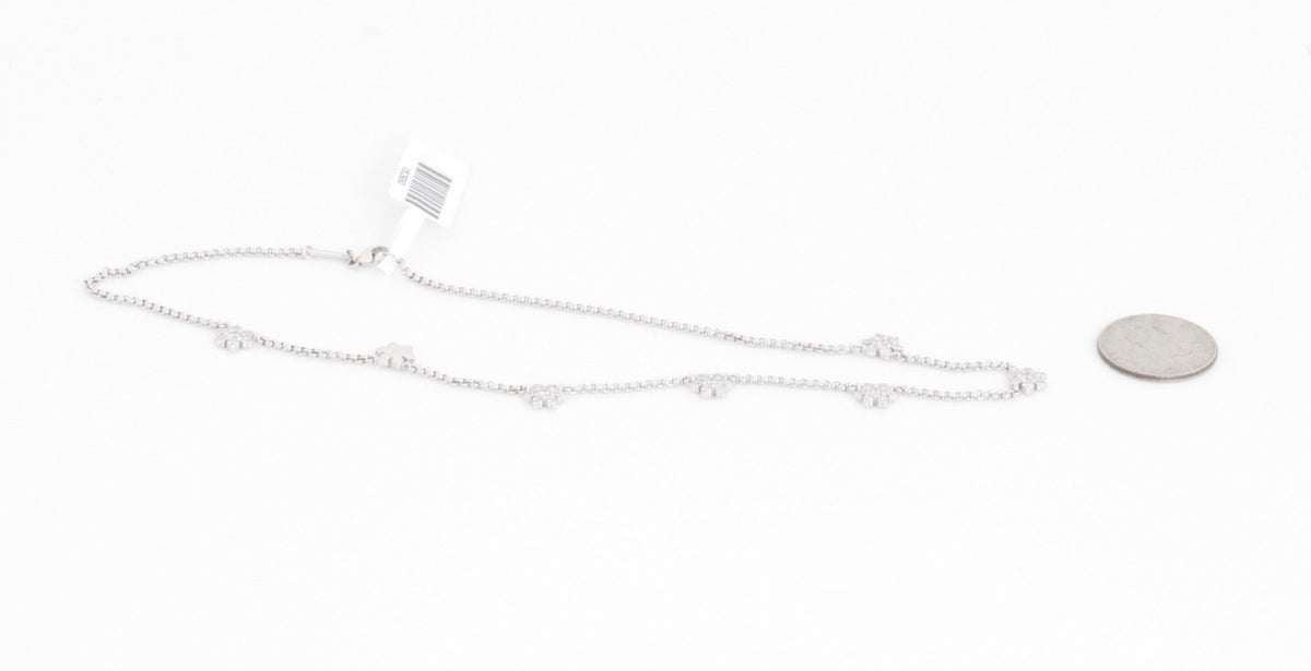 Chopard Diamond Flower Necklace 18K White Gold 0.63ct Diamonds w/Cert & Box