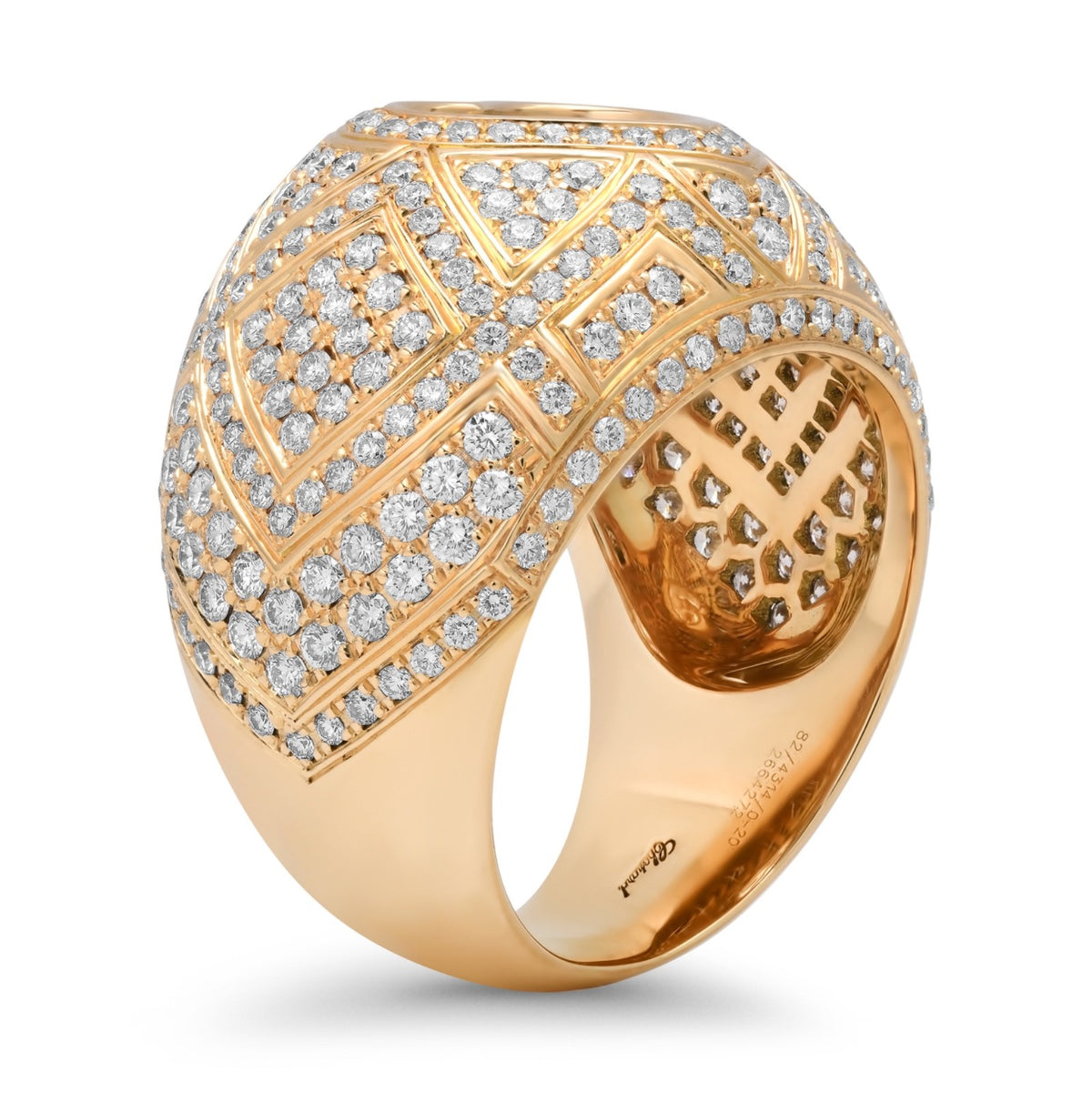 Chopard Happy Diamonds Heart Ring 18K Yellow Gold 1.10ct Diamonds w/ Box Cert
