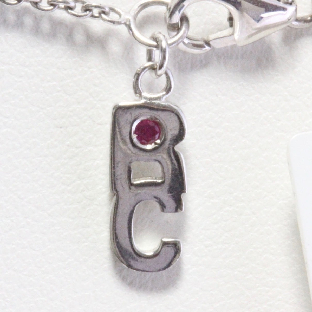 Roberto coin letter "N" diamond necklace and white gold